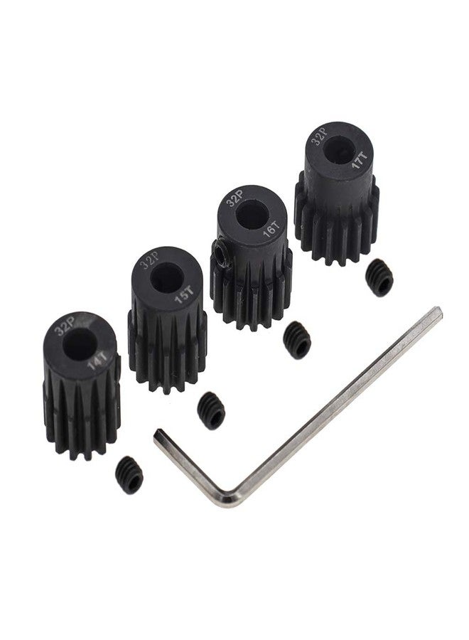 GTHELE 4pcs 32p Pinion Gear 5mm Set Hardened 14T 15T 16T 17T 32 Pitch Gears RC Upgrade Part with Screwdriver - Image 3